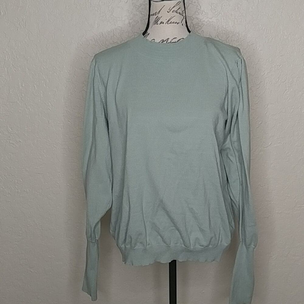 Ryegrass Sweater with Back Keyhole Green Size XXL